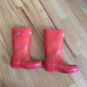 Kids glittery hunter boots